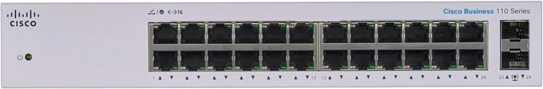 Cisco CBS110-24T-UK Unmanaged 24-Port Gigabit Switch Non-PoE