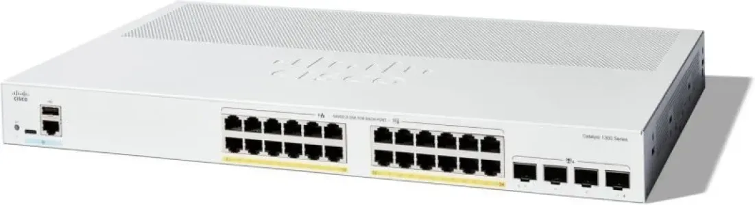 Cisco Catalyst 1300-24P-4G Managed 24-Port PoE Gigabit Switch