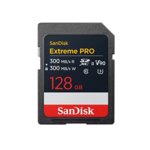 SanDisk Extreme PRO 128GB SDXC Memory Card 300MB/s 8K V90 UHS-II SDSDXDM-128G-GN4IN