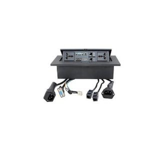 Nexa Black Pop-up Multifunction Socket with Cable Socket