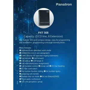 Panatron PXT308 PABX 3 Lines 8 Extensions