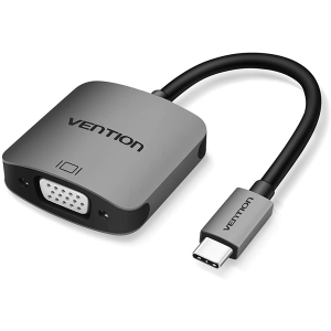 Vention Type-C to VGA Adapter 0.15M Black ABS Type-VEN-TDDBB
