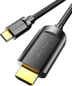 Vention Cotton Braided Type-C to HDMI Cable 2M Black Alluminium alloy Type- VEN CRBBH