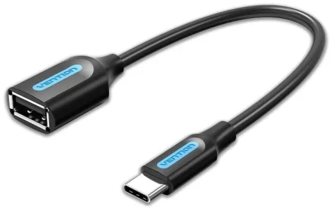 Vention USB 3.1 C Male to USB A Female OTG Cable 0.15M Black PVC Type- VEN CCVBB