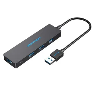 Vention 4-Port USB 3.0 Hub 0.5M Black- VEN CHKBB