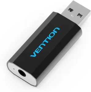 Vention 4 Pole USB External Sound Card Black VEN-VAB-S15-B