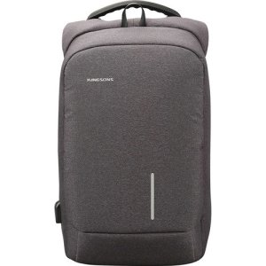 Kingsons KS3149W 15.6″ Smart Anti-theft Backpack Waterproof USB Charging Port Gray